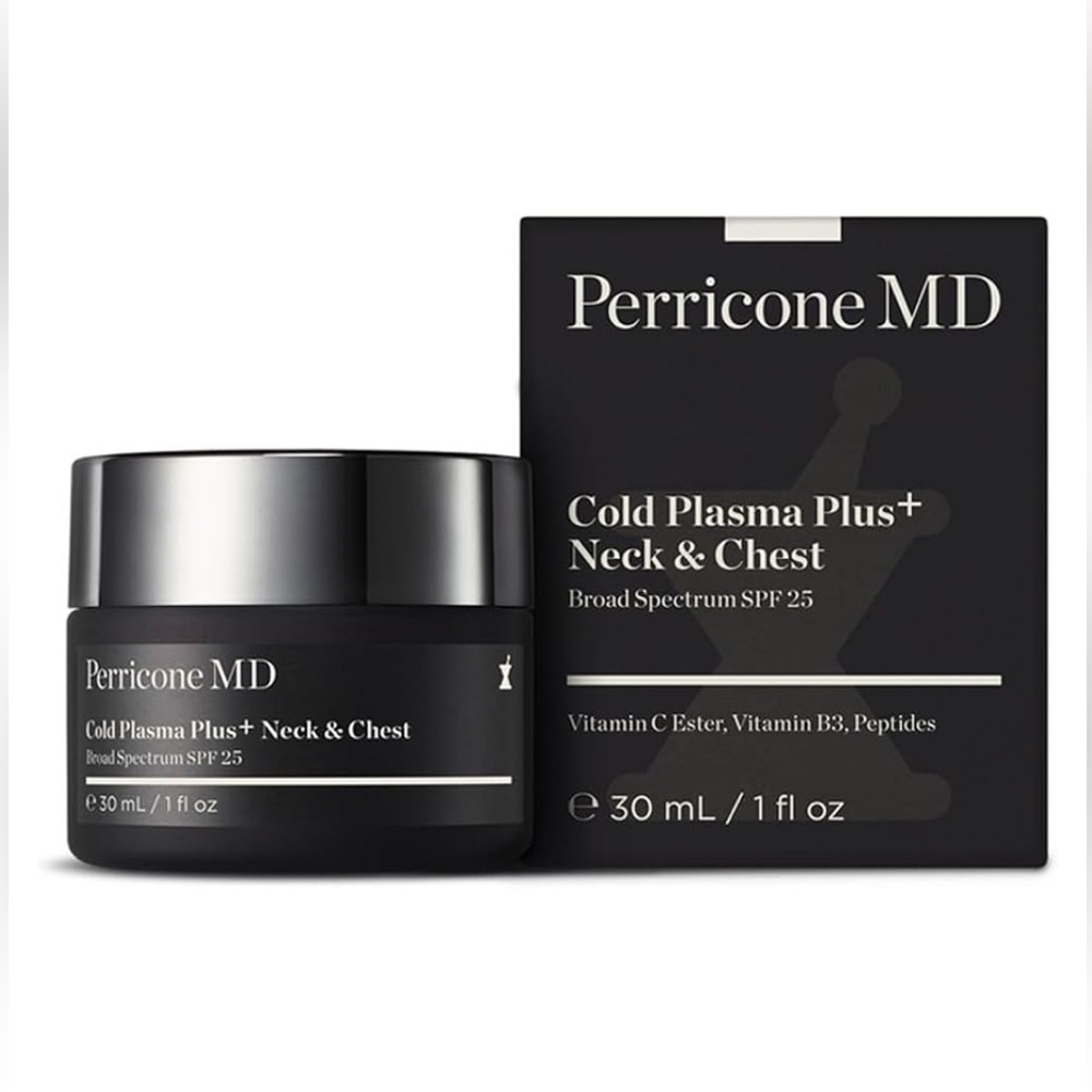 New in Box 1 oz. Perricone MD Cold Plasma Plus+ Moisturizer Neck & Chest SPF 25